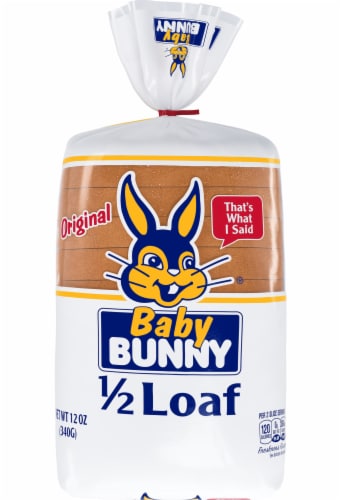 Bunny Baby Half Loaf White Bread Perspective: back