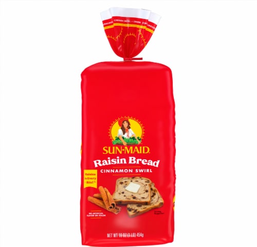 Sun-Maid Raisin Cinnamon Swirl Breakfast Bread Perspective: back