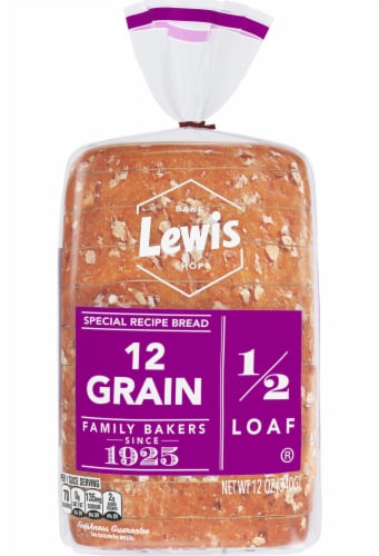 Lewis Bake Shop Half Loaf 12 Grain Bread Perspective: back