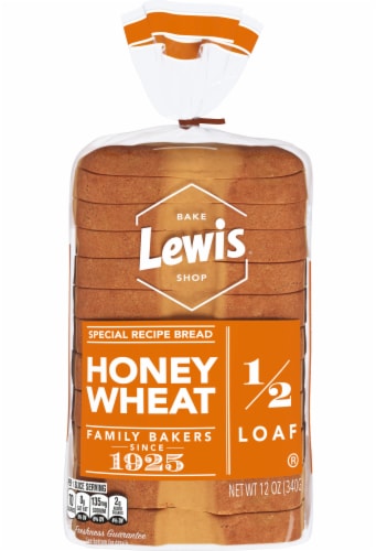 Lewis Bake Shop Honey Wheat Half Loaf Bread Perspective: back