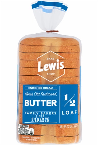 Lewis Bake Shop Butter Half Loaf White Bread Perspective: back
