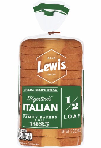 Lewis Bake Shop Italian Half Loaf Bread Perspective: back
