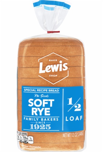 Lewis Bake Shop Soft Rye Half Loaf Bread Perspective: back