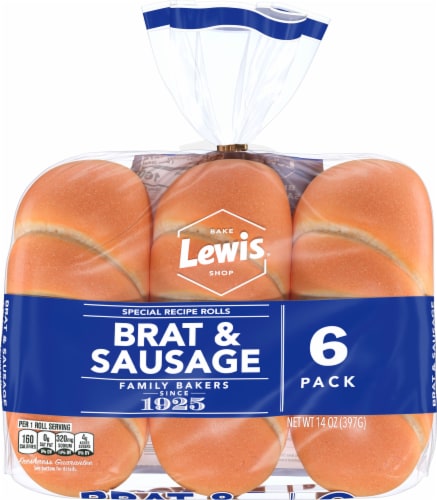 Lewis Bake Shop White Brat & Sausage Rolls Perspective: back