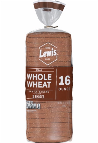 Lewis Bake Shop 100% Whole Wheat Bread Perspective: back