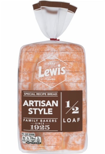 Lewis Bake Shop Half Loaf Artisan Style Bread Perspective: back