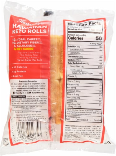 Lewis Bake Shop® Healthy Life® Keto Hawaiian Rolls Perspective: back