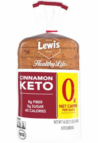 Lewis Bake Shop Healthy Life Cinnamon Keto Bread Perspective: back