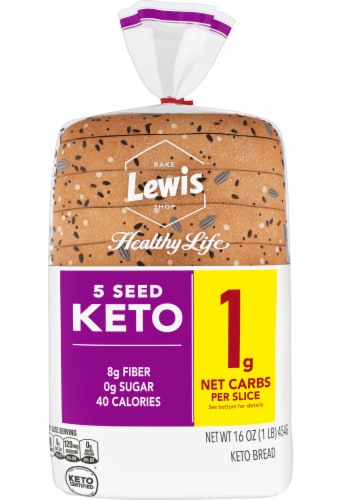 Lewis Bake Shop Healthy Life 5 Seed Keto Bread Perspective: back