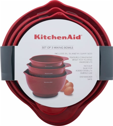 KitchenAid Mixing Bowls - Red Perspective: back
