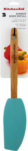 KitchenAid Bamboo Handle Mixer Spatula - Aqua Sky Perspective: back