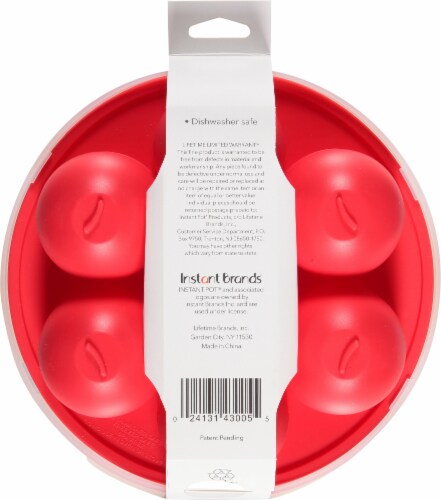 IP SILICONE EGG BITES W LID RED Perspective: back