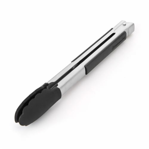 KitchenAid® Silicone-Tipped Slide Lock Tongs - Black Perspective: back