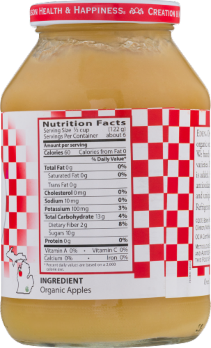 Eden Organic Apple Sauce Perspective: back