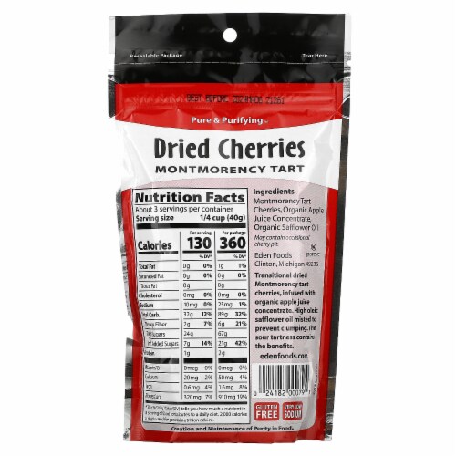Eden Dried Montmorency Cherries Perspective: back