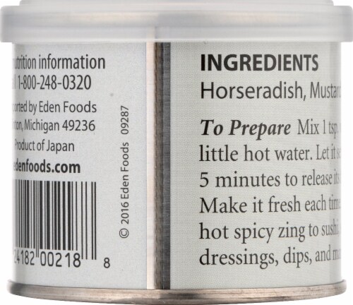 Eden® Foods Wasabi Powder Perspective: back