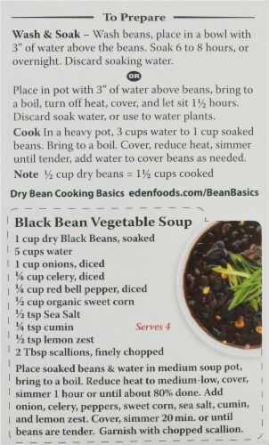 Eden Organic Dry Black Beans Perspective: back