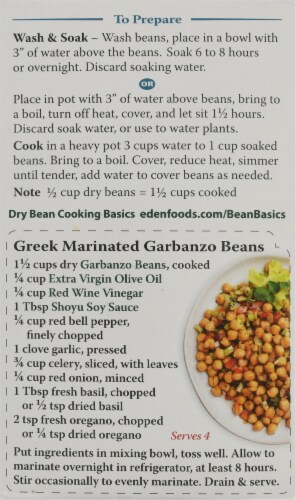 Eden® Organic Garbanzo Beans Perspective: back