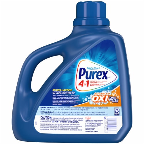 Purex® Advanced Oxi + Cold Water Power Liquid Laundry Detergent Perspective: back