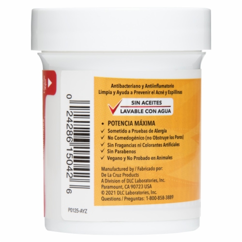 De La Cruz® Maximun Strength Acne Treatment Perspective: back