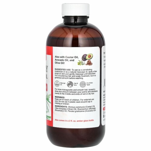 De La Cruz Rosemary Oil Blend for Skin and Hair 8 fl oz Jumbo Size Perspective: back