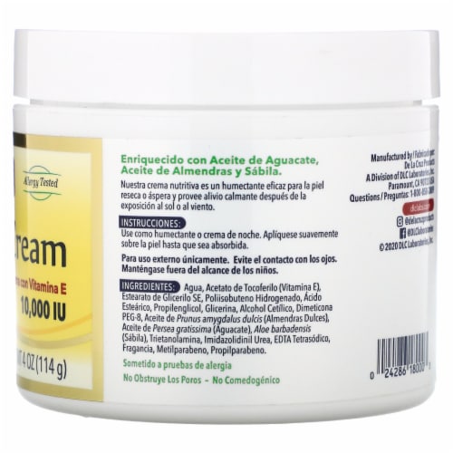 De La Cruz® Vitamin E Cream Perspective: back