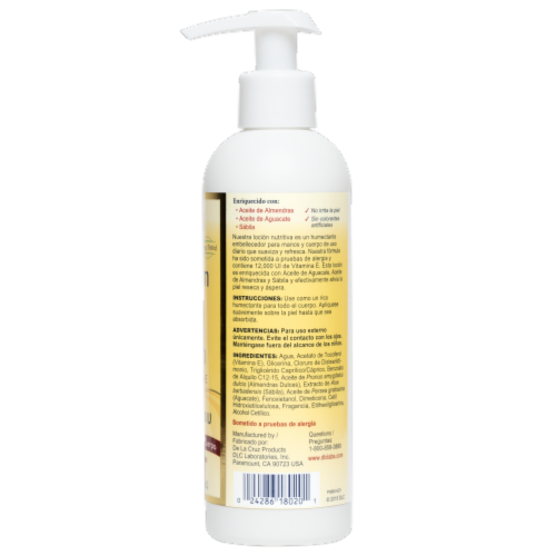 DLC Vitamin E Lotion Perspective: back