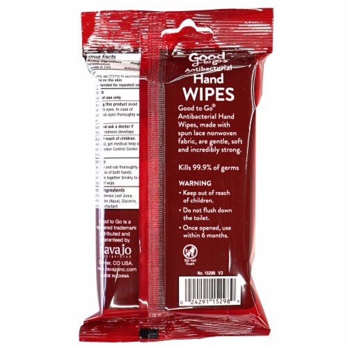 Good To Go Antibacterial Hand Wipes Perspective: back