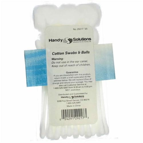 Handy Solutions® Cotton Swabs & Balls Perspective: back