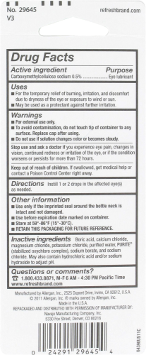 Refresh Tears Eye Drops Perspective: back