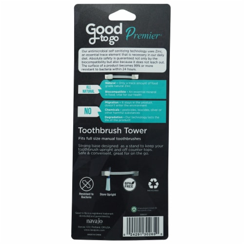 Good To Go Premier Standing Toothbrush Tower Perspective: back