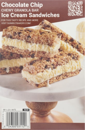 Sunbelt Bakery Peanut Butter Chocolate Chip Chewy Granola Bars Perspective: back