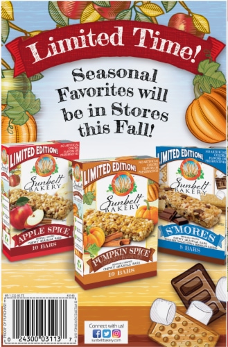 Sunbelt Bakery Apple Spice Chewy Granola Bars Perspective: back