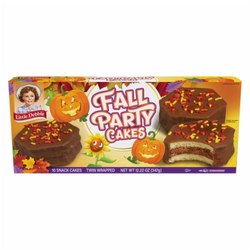 Little Debbie Chocolate Fall Halloween Party Cakes Family Pack Perspective: back