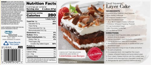 Little Debbie® Devil Squares Snack Cakes Perspective: back