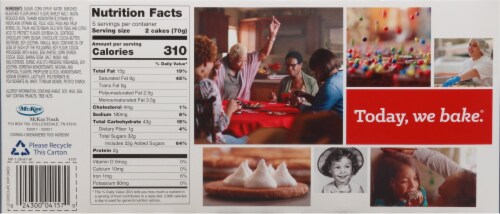 Little Debbie® Chocolate Chip Creme Filled Chocolate Cakes Perspective: back