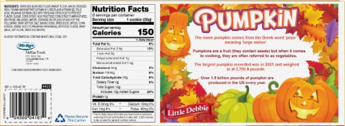 Little Debbie Pumpkin Delights Halloween Cookies Perspective: back
