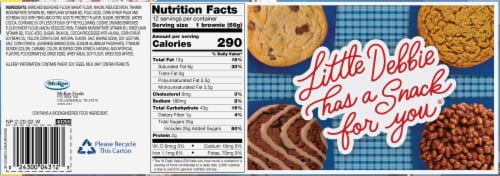 Little Debbie® Cookies & Creme Brownie Snack Cake Perspective: back