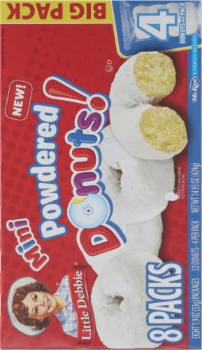 Little Debbie® Big Pack Powdered Mini Donuts Snack Cakes Perspective: back