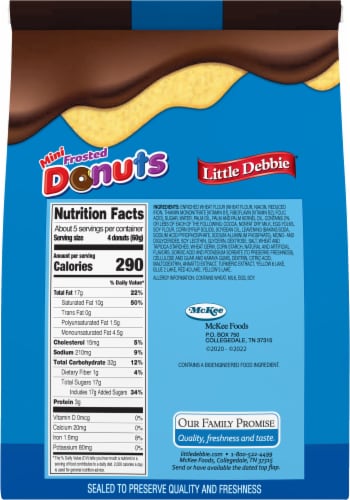 Little Debbie® Mini Frosted Donuts Family Pack Perspective: back
