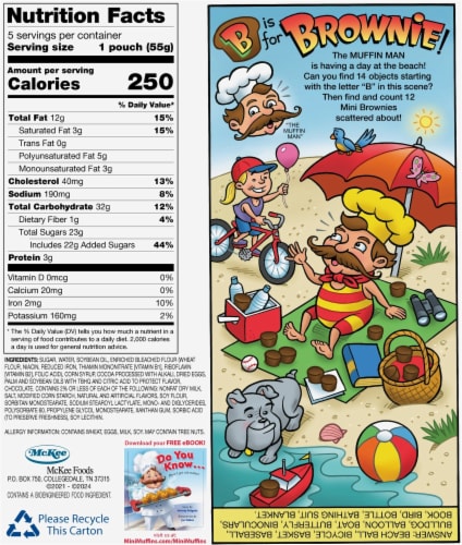 Little Debbie® Chocolate Mini Brownies Perspective: back
