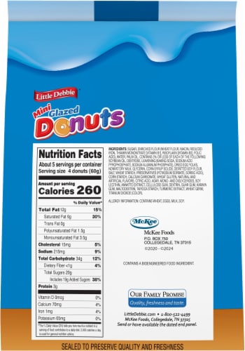 Little Debbie® Mini Glazed Donuts Perspective: back