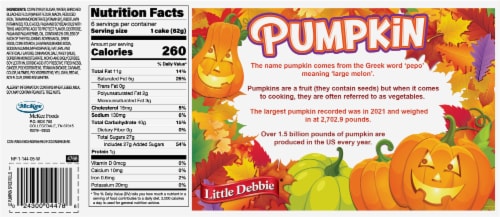 Little Debbie Pumpkin Spice Rolls Halloween Cakes Perspective: back