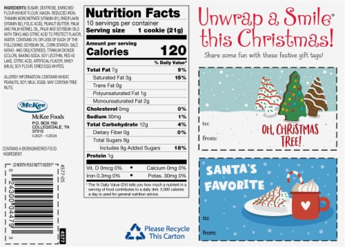 Little Debbie® North Pole Nutty Buddy Bars Family Pack Perspective: back