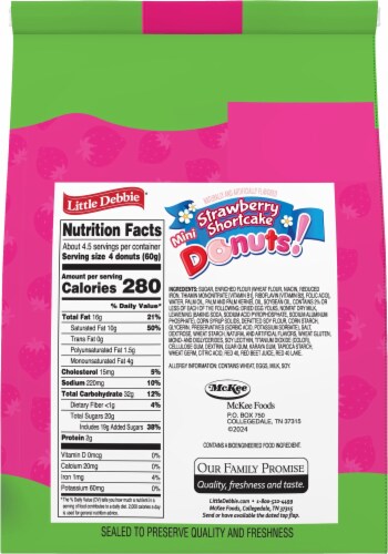 Little Debbie® Mini Strawberry Donuts Perspective: back