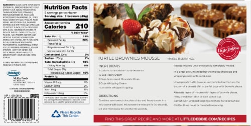 Little Debbie Turtle Brownies Snacks Perspective: back