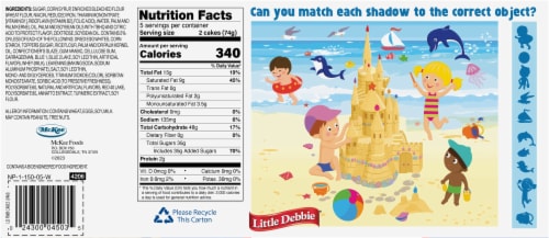 Little Debbie® Vanilla Red White & Blue Cakes Perspective: back