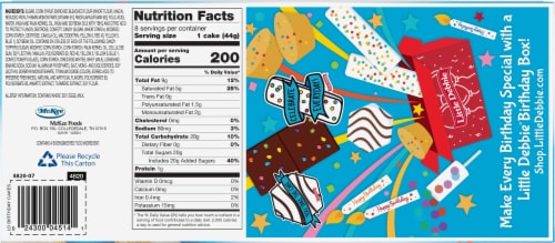 Little Debbie® Birthday Cakes Family Pack Perspective: back