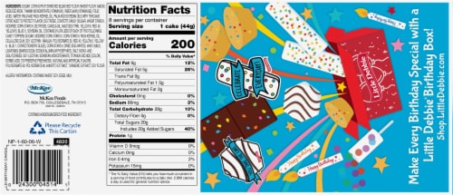 Little Debbie® Birthday Cakes Family Pack Perspective: back