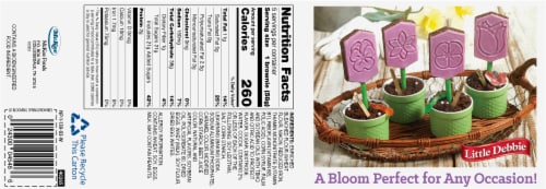 Little Debbie® Blooming Spring Brownies Snack Cakes Perspective: back